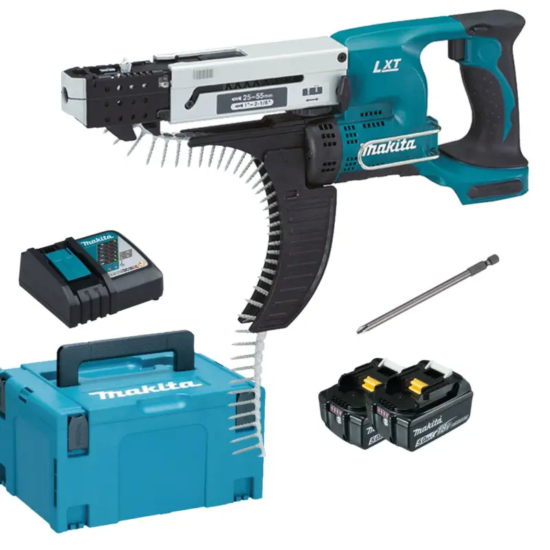 Makita DFR550RTJ Akku-Magazinschrauber 18 V / 2x 5,0 Ah Akku + Ladegerät im Makpac Sale