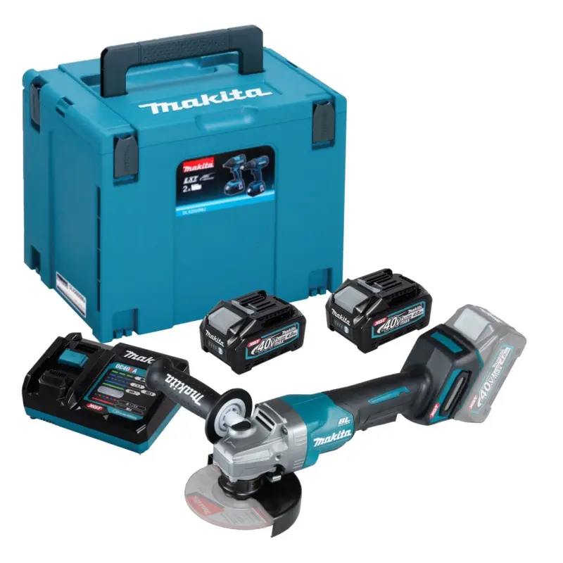 Makita GA016GM201 Akku-Winkelschleifer Ø 125 mm 40 V max. / 2x 4,0 Ah Akku + Ladegerät im Makpac Ausverkauf