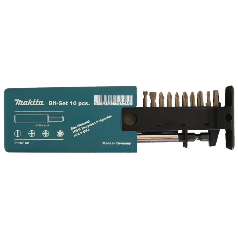 Echt Makita 10tlg. Bit-Box mit Magnethalter - P-16782