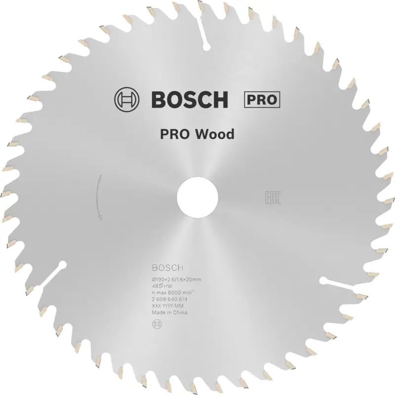 Beliebt Bosch PRO Wood Kreissägeblatt 190 x 2,6 x 20 mm - 2608640614