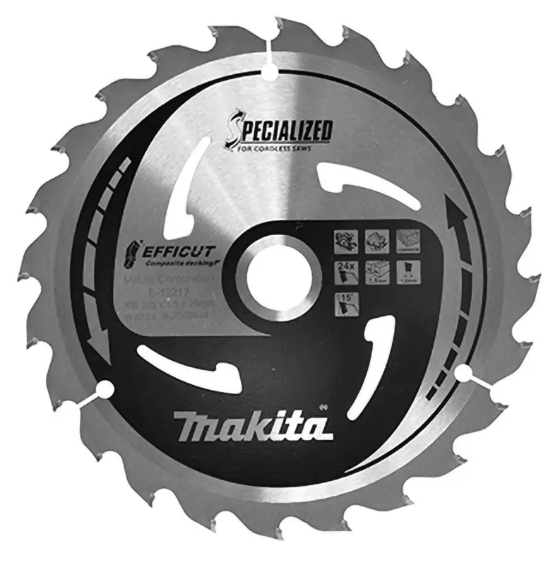 Finale Aktion Makita EFFICUT Sägeblatt WPC / Holz 165 x 20 x 24Z - E-12217