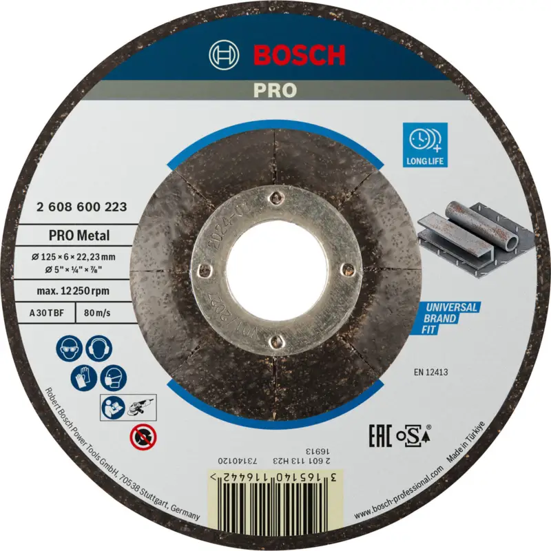 Bosch PRO Metal Schleifscheibe 125 x 6 x 22,23 mm - 2608600223 Preisknaller
