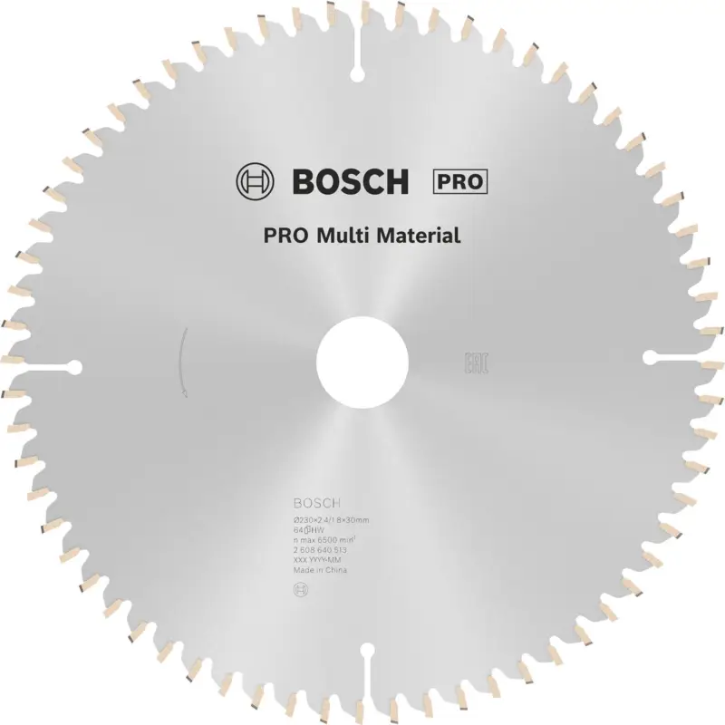 Bosch PRO Multi Material Kreissägeblatt 230 x 2,4 x 30 mm - 2608640513 Zertifiziert
