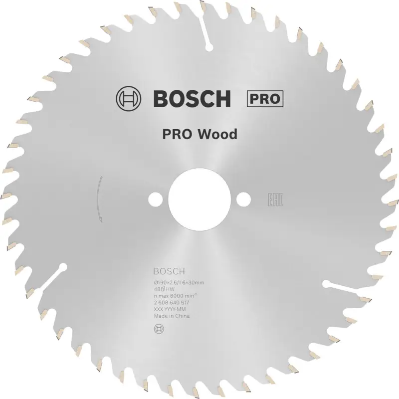 Bosch PRO Wood Kreissägeblatt 190 x 2,6 x 30 mm - 2608640617 Highlight