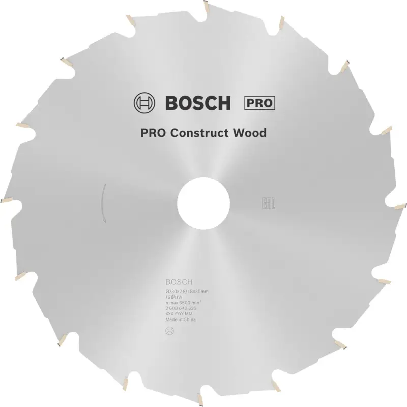 Neuheit Bosch PRO Construct Wood Kreissägeblatt 230 x 2,8 x 30 mm - 2608640635