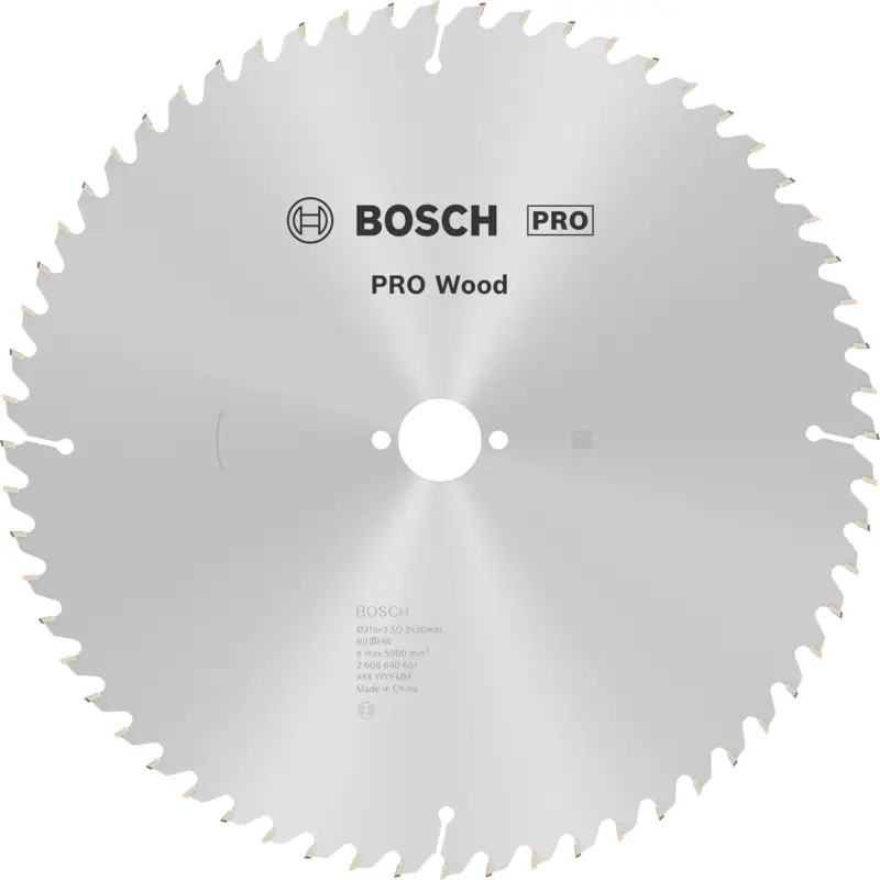 Bosch PRO Wood Kreissägeblatt 315 x 3,2 x 30 mm - 2608640651 Top-Seller