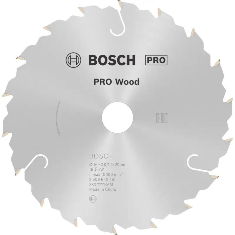 Bosch PRO Wood Kreissägeblatt 150 x 2 x 20 mm - 2608640781 Preis Gesenkt