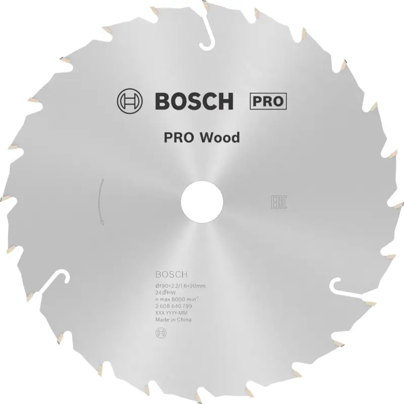 Bosch PRO Wood Kreissägeblatt 190 x 2,4 x 20 mm - 2608640799 Finale Aktion