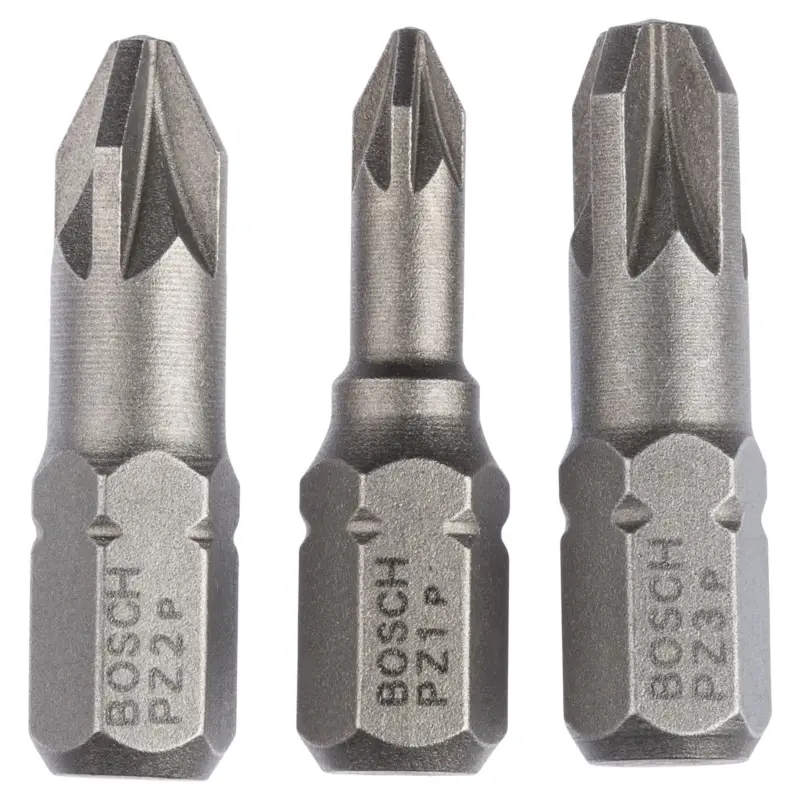 Markenware Bosch Schrauberbit-Set Extra-Hart (PZ), 3tlg. PZ1, PZ2, PZ3, 25 mm -2607001753