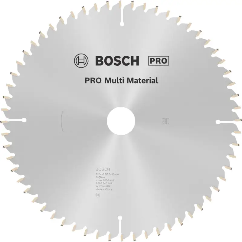Billig Bosch PRO Multi Material Kreissägeblatt 254 x 3,2 x 30 mm - 2608640449