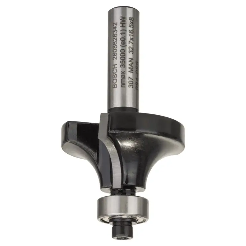Expressversand Bosch Abrundfräser 8 mm, R1 10 mm, L 16,5 mm, G 57 mm - 2608628342