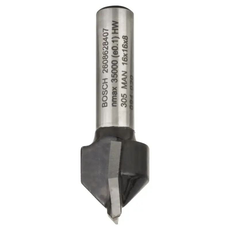 Bosch V-Nutfräser Standard for Wood 8 mm D1 16 mm L 16 mm G 45 mm 90° - 2608628407 Neue Kollektion
