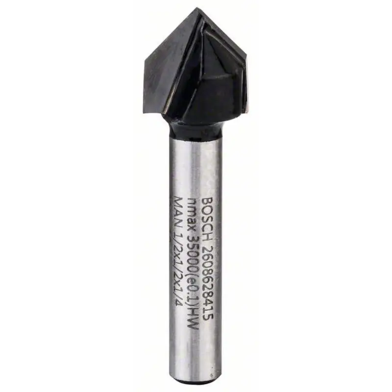 Finale Aktion Bosch V-Nutfräser 1/4" Ø 12,7 mm L 12,7 mm G 45 mm 90° - 2608628415