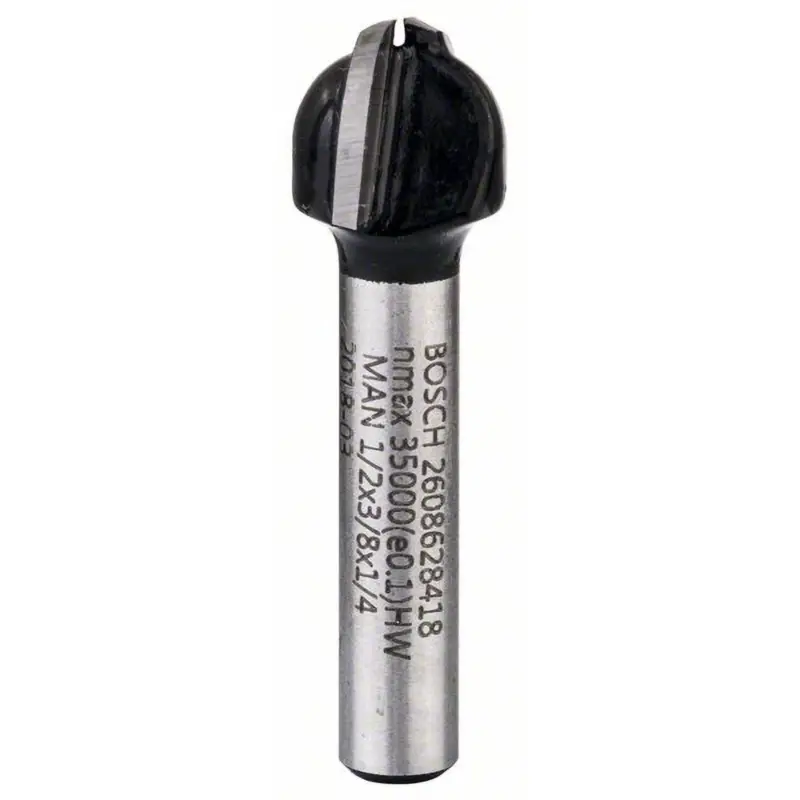 Bosch Hohlkehlfräser 1/4" R1 6,3 mm Ø 12,7 mm L 9,2 mm G 40 mm - 2608628418 Neue Kollektion