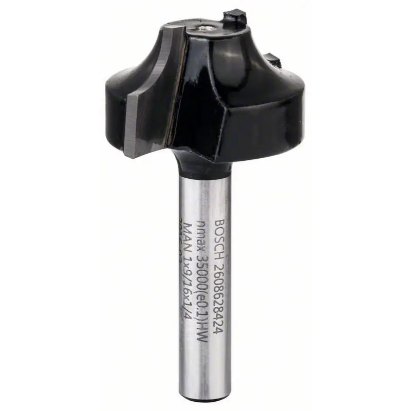 Saisonangebot Bosch Kantenformfräser E 1/4" R1 6,3 mm Ø 25,4 mm L 14 mm G 46 mm - 2608628424