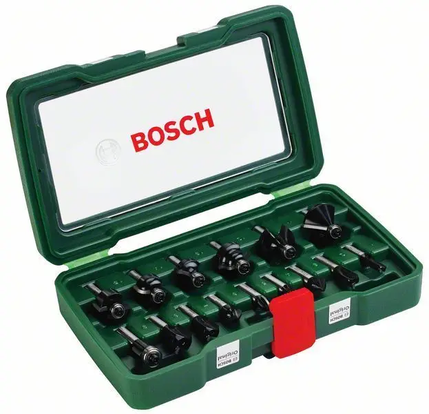 Garantierte Lieferung Bosch Fräser-Set-HM 15tlg. Durchmesser 8 mm Schaft - 2607019469