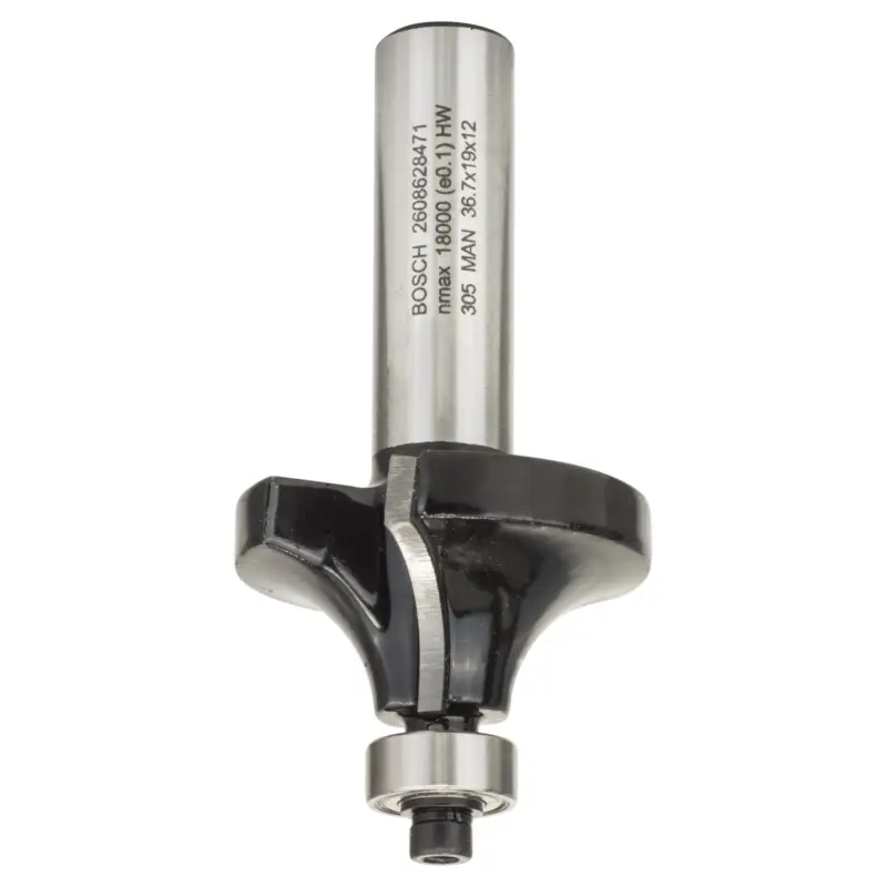 Echt Bosch Abrundfräser 12 mm, R1 12 mm, L 19 mm, G 70 mm - 2608628471