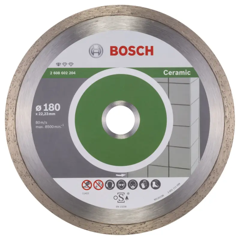 Billig Bosch Diamanttrennscheibe Standard for Ceramic 180x22,23x1,6x7 mm 2608602204