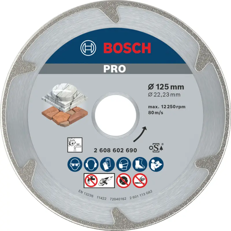Bosch PRO Marble Diamanttrennscheibe 125 x 22,23 mm - 2608602690 Beliebt