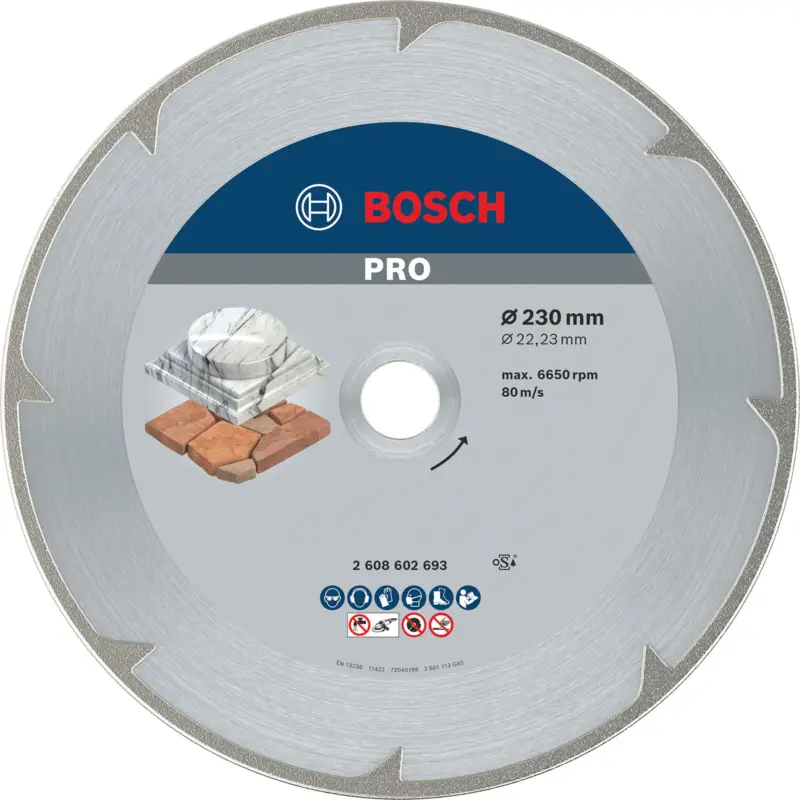 Bosch PRO Marble Diamanttrennscheibe 230 x 22,23 mm - 2608602693 Echt