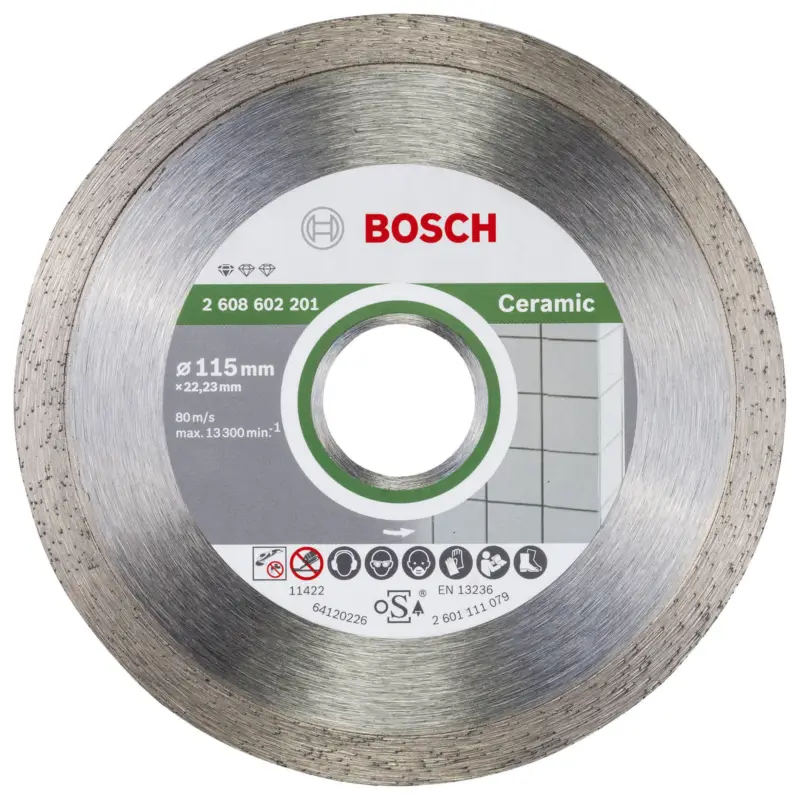 Bosch 10x Diamanttrennscheibe Standard for Ceramic, 115 x 22,23 x 1,6 x 7 mm - 2608603231 Expressversand