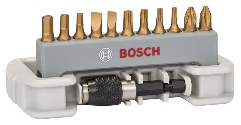 Jetzt Kaufen Bosch Schrauberbit-Set Max Grip 11tlg. PH, PZ, T, S, HEX, Schnellwechselhalter -2608522128
