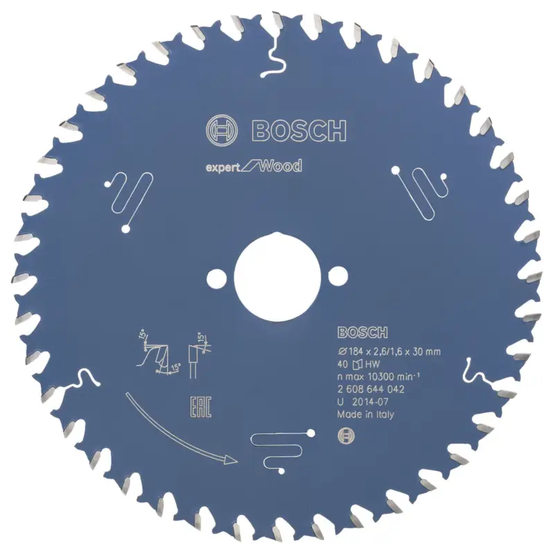 Bosch Kreissägeblatt Expert for Wood für Handkreissägen 184 x 30 x 2,6 mm 40 - 2608644042 Billig
