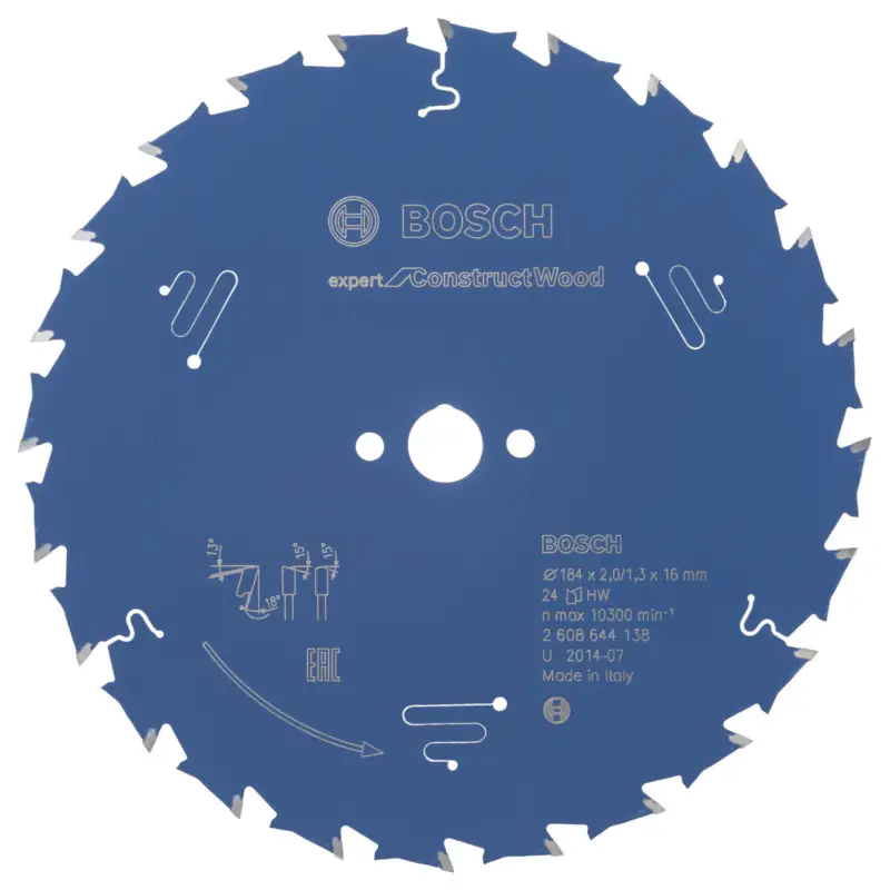 Heißes Angebot Bosch Kreissägeblatt Expert for Construct Wood für Handkreissägen 184 x 16 x 2 mm 24 - 2608644138