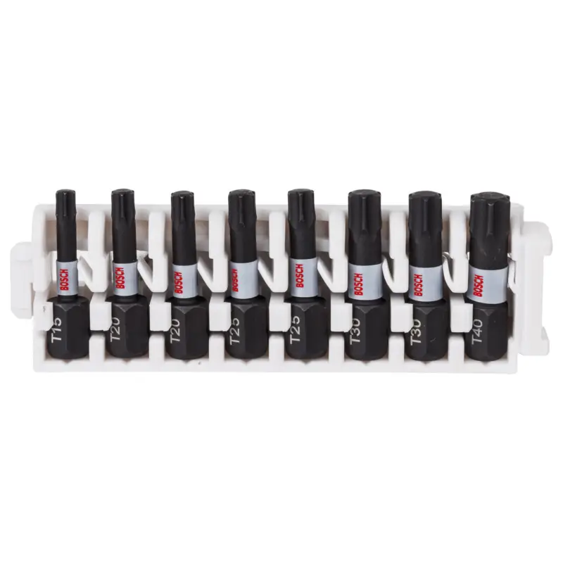 Zertifiziert Bosch PRO Torx Impact Bit T15; T20(x2); T25(x2); T30(x2); T40 25 mm 8-tlg. - 2608522322