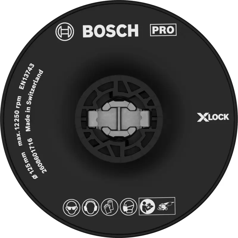 Aktuell Bosch PRO Backing Pad X-Lock hart 125 mm hart - 2608601716