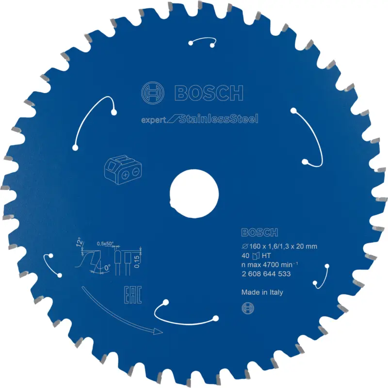 Bosch Kreissägeblatt Expert for Stainless Steel für Akku-Handkreissägen 160 x 1,6 x 20 40 Zähne - 2608644533 Sichere Zahlung