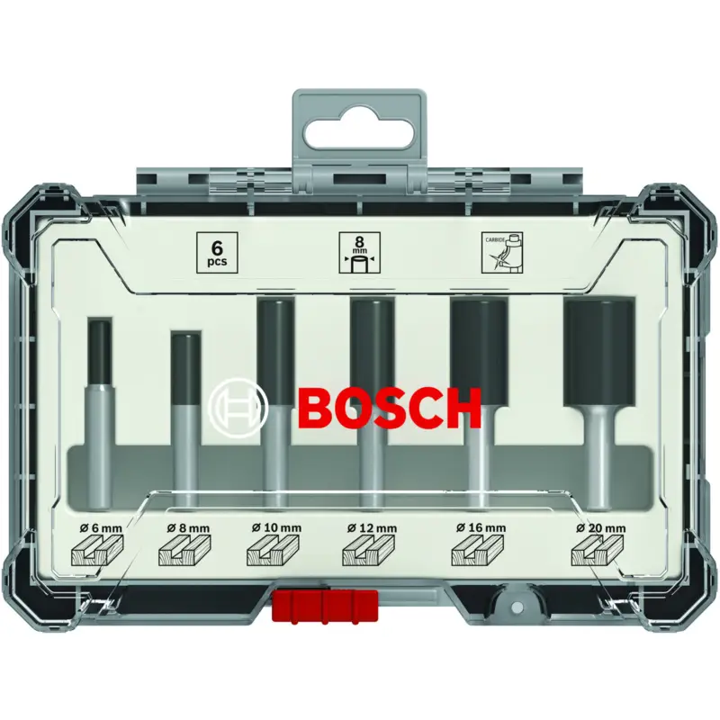 Markenprodukt Bosch 6tlg. Nutfräser-Set ¼” Schaft - 2607017467