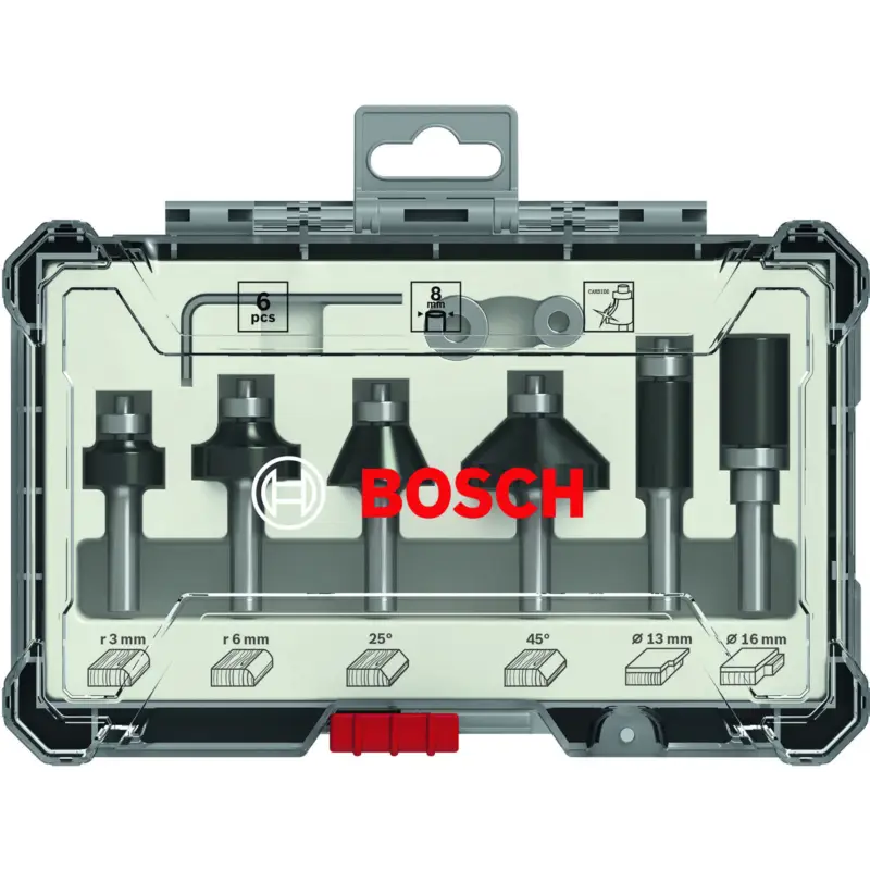 Sonderangebot Bosch 6tlg. Trim&Edging Set ¼” Schaft geegnet für Kantenfräse GKF - 2607017470