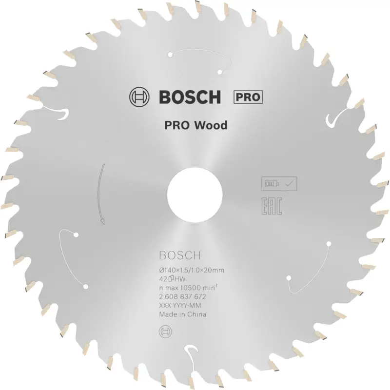 Geprüft Bosch PRO Wood cordless Blatt für Kreissägen 140 x 1,5 x 20 mm - 2608837672