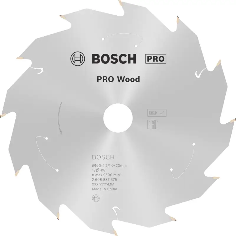 Bosch PRO Wood cordless Blatt für Kreissägen 160 x 1,5 x 20 mm - 2608837675 Sonderangebot