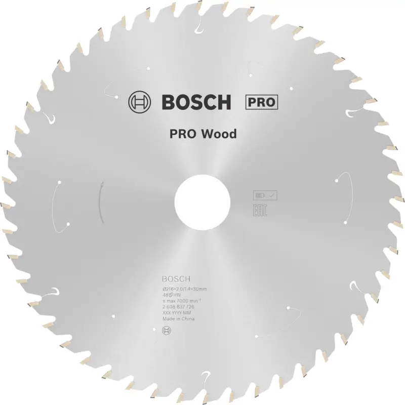 Schneller Versand Bosch PRO Wood cordless Blatt für Kreissägen 216 x 1,7 x 30 mm - 2608837726