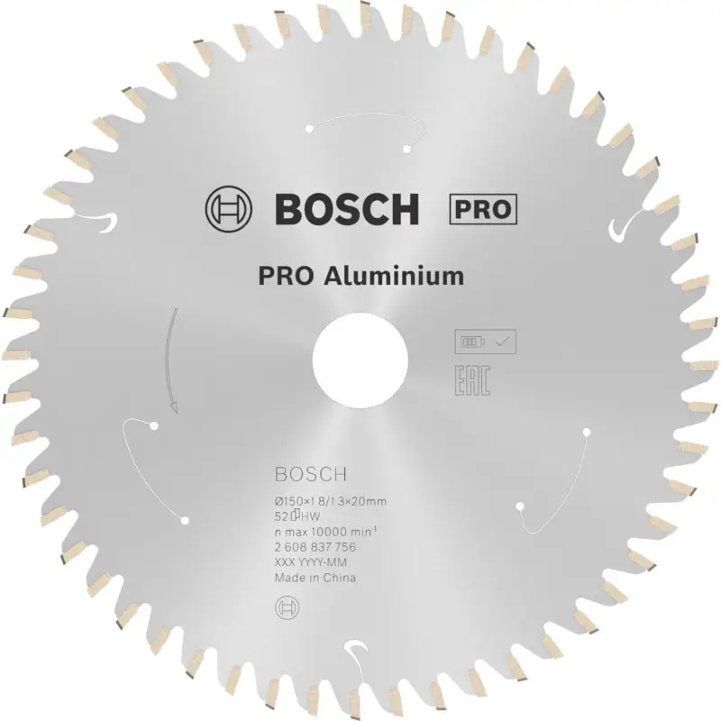 Preisknaller Bosch PRO Aluminium cordless Blatt für Kreissägen 150 x 1,8 x 20 mm - 2608837756