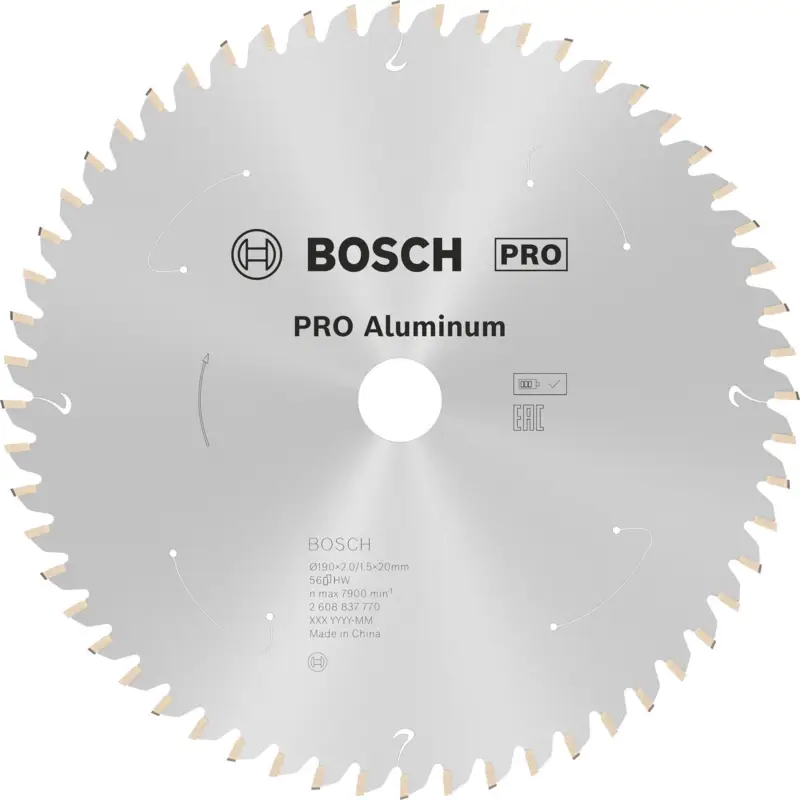 Sale Bosch PRO Aluminium cordless Blatt für Kreissägen 190 x 2 x 20 mm - 2608837770