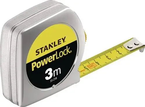 STANLEY Taschenrollbandmaß PowerLock L.10m B.25mm mm/cm EG II Ku.Automatic SB - 0-33-442 Solange Der Vorrat Reicht