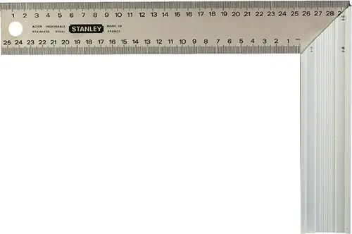 STANLEY Schreinerwinkel Schenkel-L.300mm m.Gehrung Kurzer Schenkel 200mm - 1-45-686 Markenware