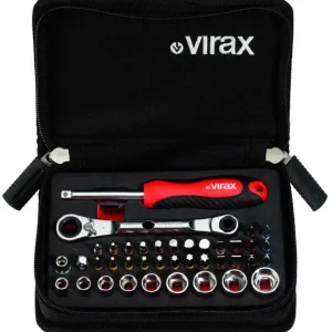 Jetzt Kaufen VIRAX 1/4" Kompakte Steckschlüssel + Bits Set - 41 Stk - 310400