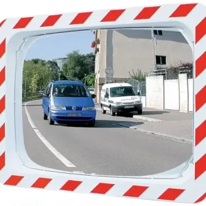 SPL Verkehrsspiegel H600xB800mm Kunststoff,rot/weiß f.2 Richtungen 20m - 556 Saisonangebot