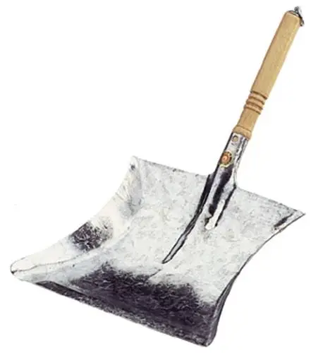 Neue Ware Kehrschaufel mit Holzgriff Metall verzinkt - 51557-05