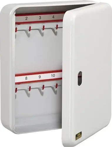 Bestpreis BURG-WÄCHTER Schlüsselbox CS 15 V-PZ H205xB160xT75mm grau Stahlbl.Anz.Hak.15 - CS 15 V-PZ