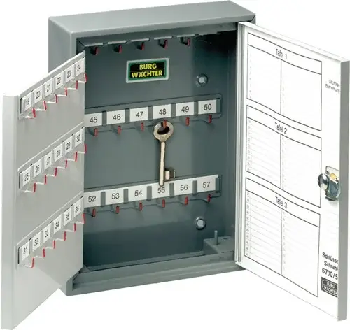 Knallerangebot BURG-WÄCHTER Schlüsselschrank 6700 H380xB285xT105mm 2-türig vorg.f.HZ Anz.Hak.176 - 6700/ 176 VPZ