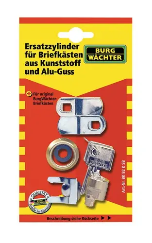 Rabatt BURG-WÄCHTER Ersatzzylinder BK 92 M SB Stahl- u.Edelstahlbriefk - BK 92 M