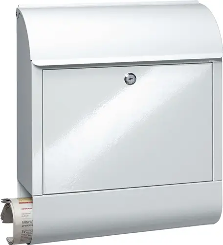 Preisknaller BURG-WÄCHTER Briefkasten Scandic 825 W H.460mm B.380mm T.125mm weiß STA DIN C4 - SCANDIC 825 W