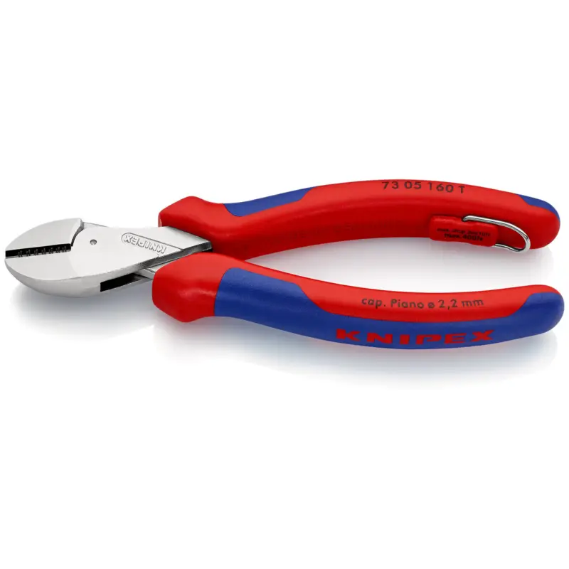 Preisknaller Knipex X-Cut mit Befestigungsöse verchromt, mit Mehrkomponenten-Hüllen, mit integrierter Befestigungsöse zum Anbringen einer Absturzsicherung 160 mm - 7305160TBK