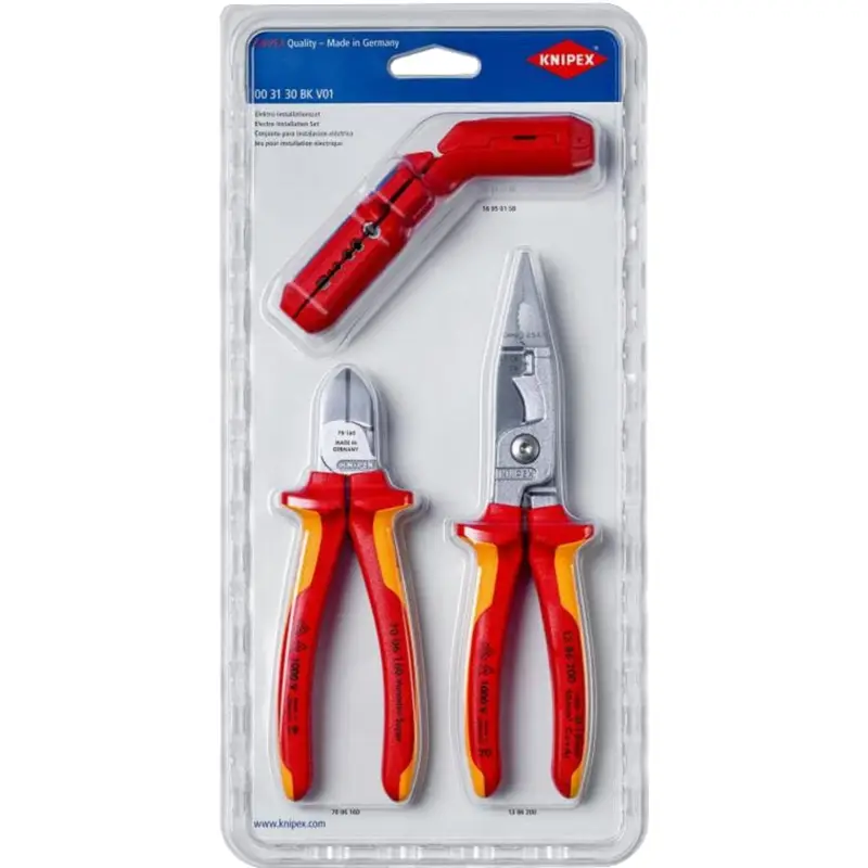 Neu Im Sortiment Knipex Elektro-Installationsset 3tlg. - 003130BKV01