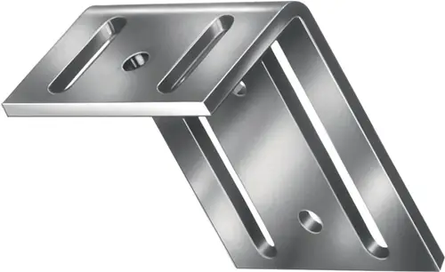 Bestpreis VORMANN Verstellwinkel Stahl.L.75x35 mm B.65 mm S.3,5 mm Stahl roh blau verzinkt - 000176075Z